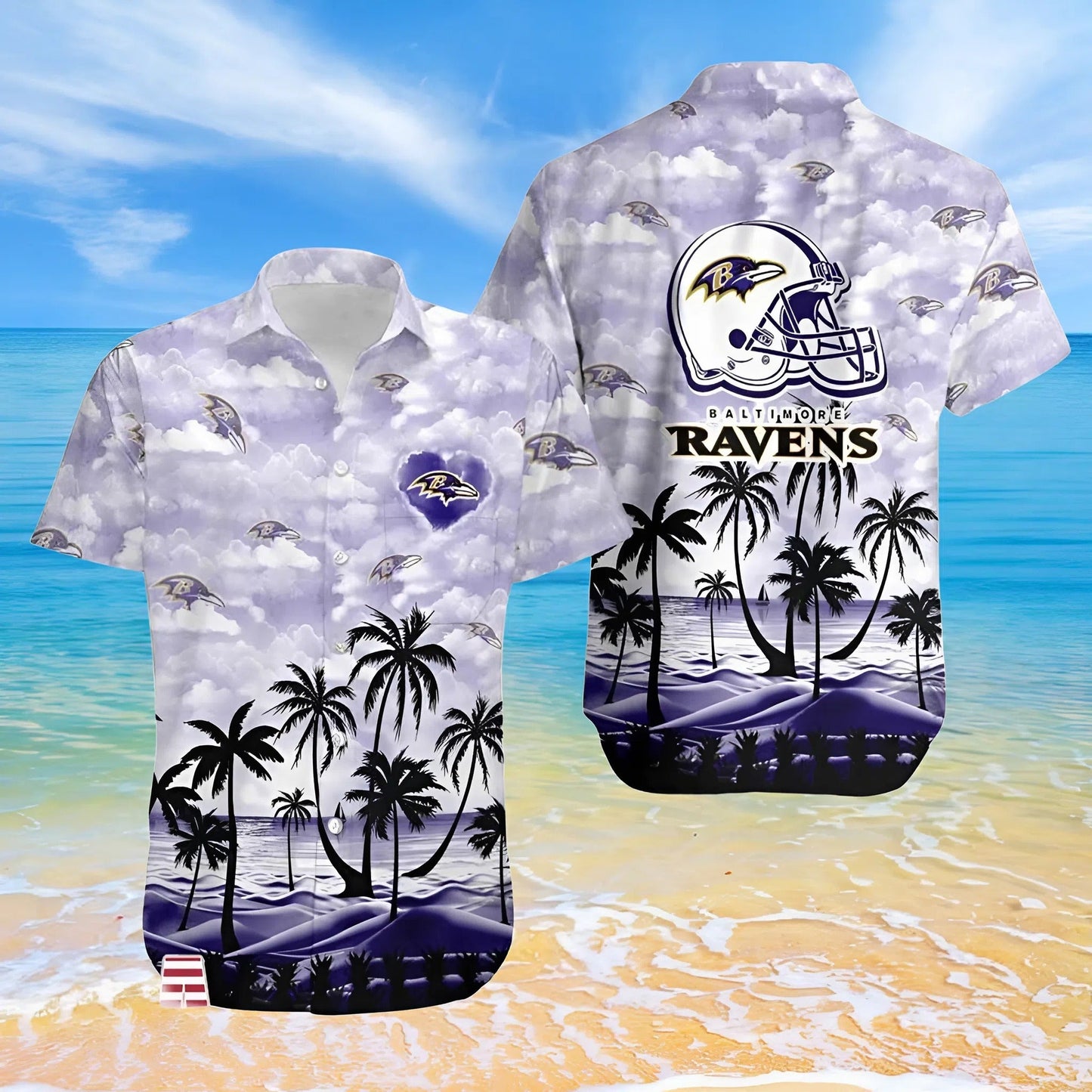[SPECIAL OFFER] NEW CUSTOMIZED NFL28 BTR BALTIMORE RAVENS UNISEX HAWAIIAN SHIRT