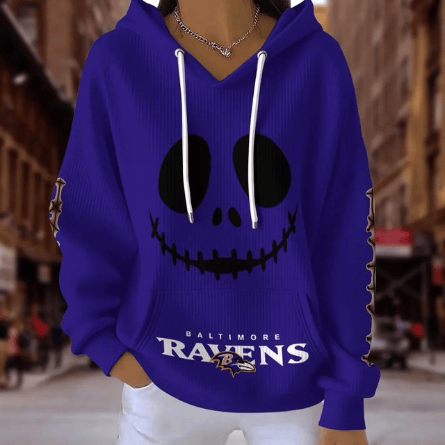 [SPECIAL OFFER] NEW CUSTOMIZED NFL28 BTR BALTIMORE RAVENS RIBBED HOODIE & SWEATSHIRT