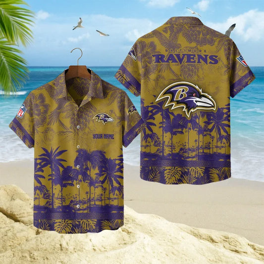 [SPECIAL OFFER] NEW CUSTOMIZED NFL28 BTR BALTIMORE RAVENS UNISEX HAWAIIAN SHIRT