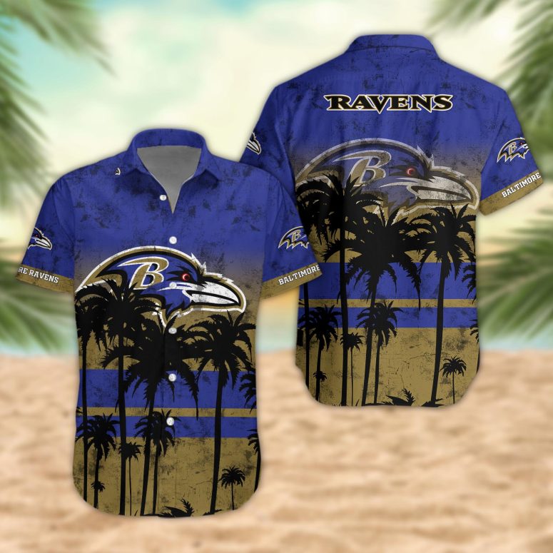 [SPECIAL OFFER] NEW CUSTOMIZED NFL28 BTR BALTIMORE RAVENS UNISEX HAWAIIAN SHIRT