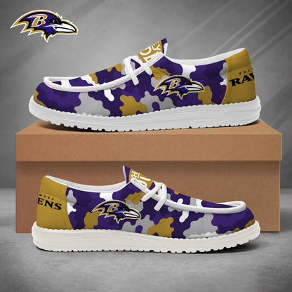 [SPECIAL OFFER] NEW CUSTOMIZED NFL28 BTR BALTIMORE RAVENS LOAFER SHOES
