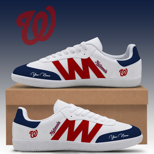 [FLASH SALE] NEW CUSTOMIZED MLB28 WNS WASHINGTON NATIONALS CLASSIC SNEAKERS