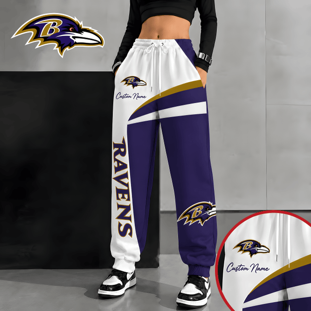 [SPECIAL OFFER] NEW CUSTOMIZED NFL28 BTR BALTIMORE RAVENS SWEATPANTS