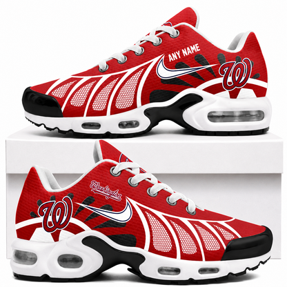 [FLASH SALE] NEW CUSTOMIZED MLB28 WNS WASHINGTON NATIONALS AIR MAX PLUS SNEAKERS