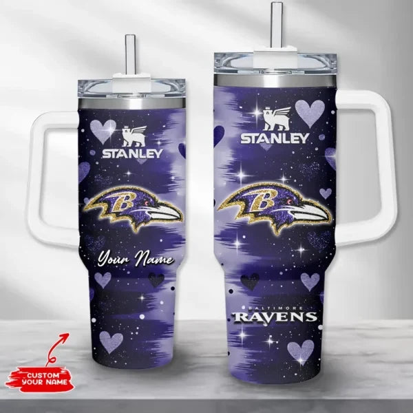 [SPECIAL OFFER] NEW CUSTOMIZED NFL28 BTR BALTIMORE RAVENS HALLOWEEN  40OZ TUMBLER