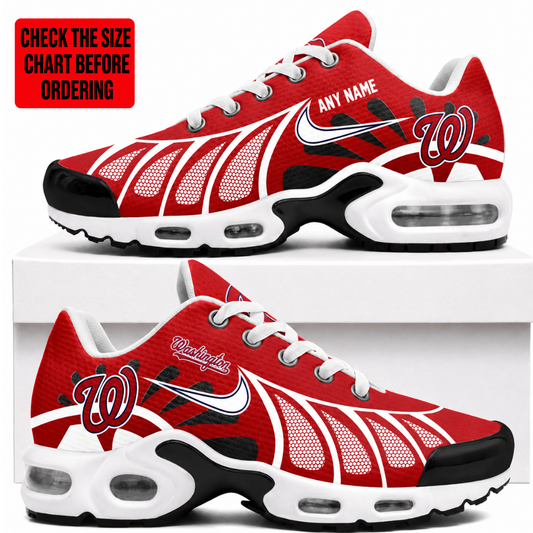 [FLASH SALE] NEW CUSTOMIZED MLB28 WNS WASHINGTON NATIONALS AIR MAX PLUS SNEAKERS