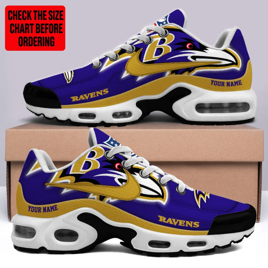 [SPECIAL OFFER] NEW CUSTOMIZED NFL28 BTR BALTIMORE RAVENS AIR MAX PLUS SNEAKERS