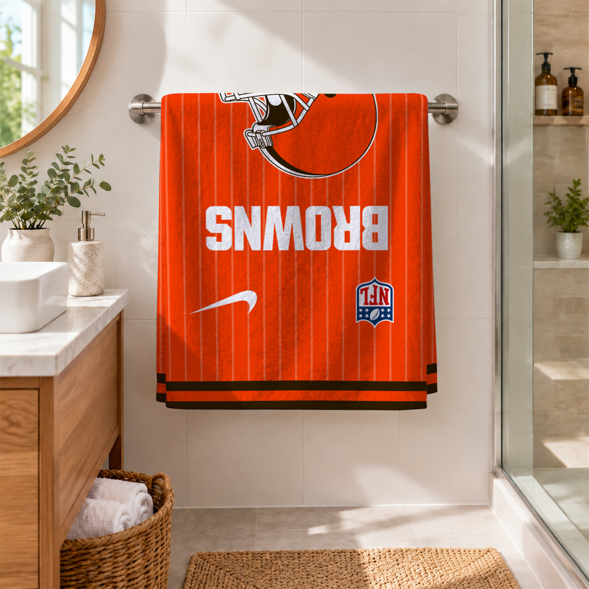 [SPECIAL OFFER] NEW CUSTOMIZED NFL29 CLB CLEVELAND BROWNS BEACH TOWEL