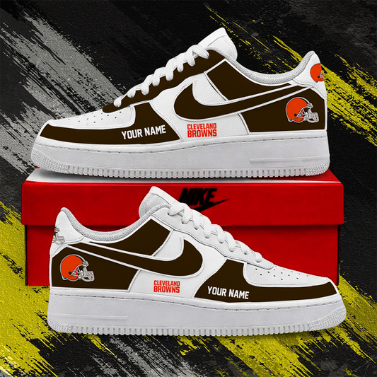 [SPECIAL OFFER] NEW CUSTOMIZED NFL29 CLB CLEVELAND BROWNS AF1 SHOES