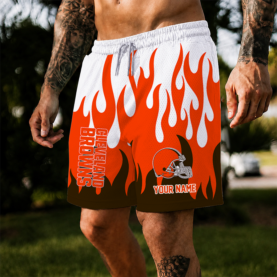 [SPECIAL OFFER] NEW CUSTOMIZED NFL29 CLB CLEVELAND BROWNS SHORT PANTS