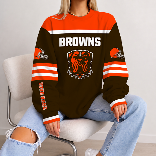 [SPECIAL OFFER] NEW CUSTOMIZED NFL29 CLB CLEVELAND BROWNS UNISEX SWEATSHIRT