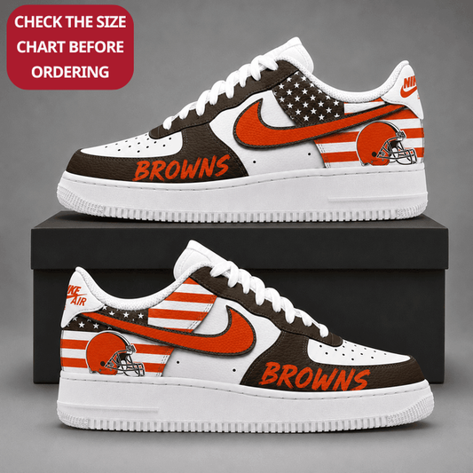 [SPECIAL OFFER] NEW CUSTOMIZED NFL29 CLB CLEVELAND BROWNS AF1 SHOES