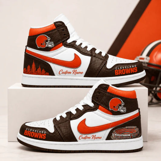 [SPECIAL OFFER] NEW CUSTOMIZED NFL29 CLB CLEVELAND BROWNS AIR JORDAN 1