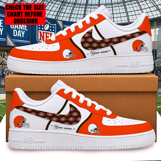 [SPECIAL OFFER] NEW CUSTOMIZED NFL29 CLB CLEVELAND BROWNS AF1 SHOES
