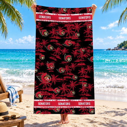 [SUPER SALE] NEW CUSTOMIZED NHL29 OSN OTTAWA SENATORS BEACH TOWEL
