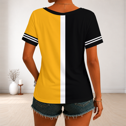 [FLASH SALE] NEW CUSTOMIZED MLB29 PHP PITTSBURGH PIRATES V-NECK FEMALE SHIRT