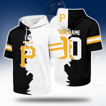 [FLASH SALE] NEW CUSTOMIZED MLB29 PHP PITTSBURGH PIRATES SHORT SLEEVE HOODIE