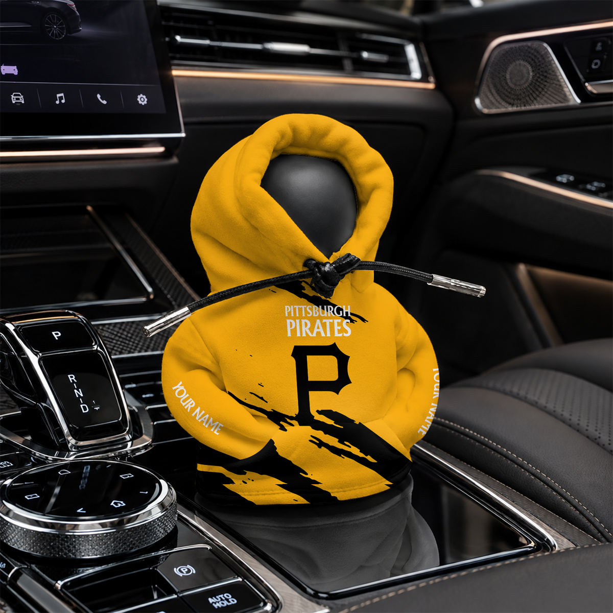 [FLASH SALE] NEW CUSTOMIZED MLB29 PHP PITTSBURGH PIRATES AUTOMOTIVE HOODIE SHIFT KNOB COVER