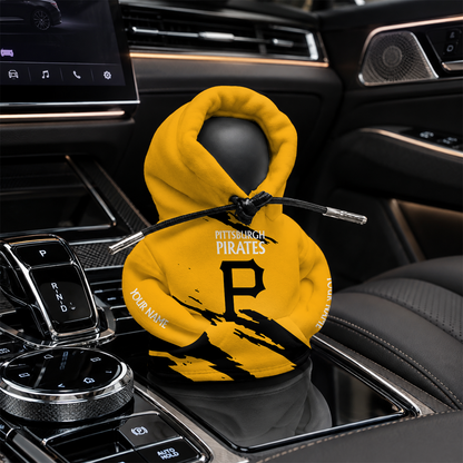 [FLASH SALE] NEW CUSTOMIZED MLB29 PHP PITTSBURGH PIRATES AUTOMOTIVE HOODIE SHIFT KNOB COVER