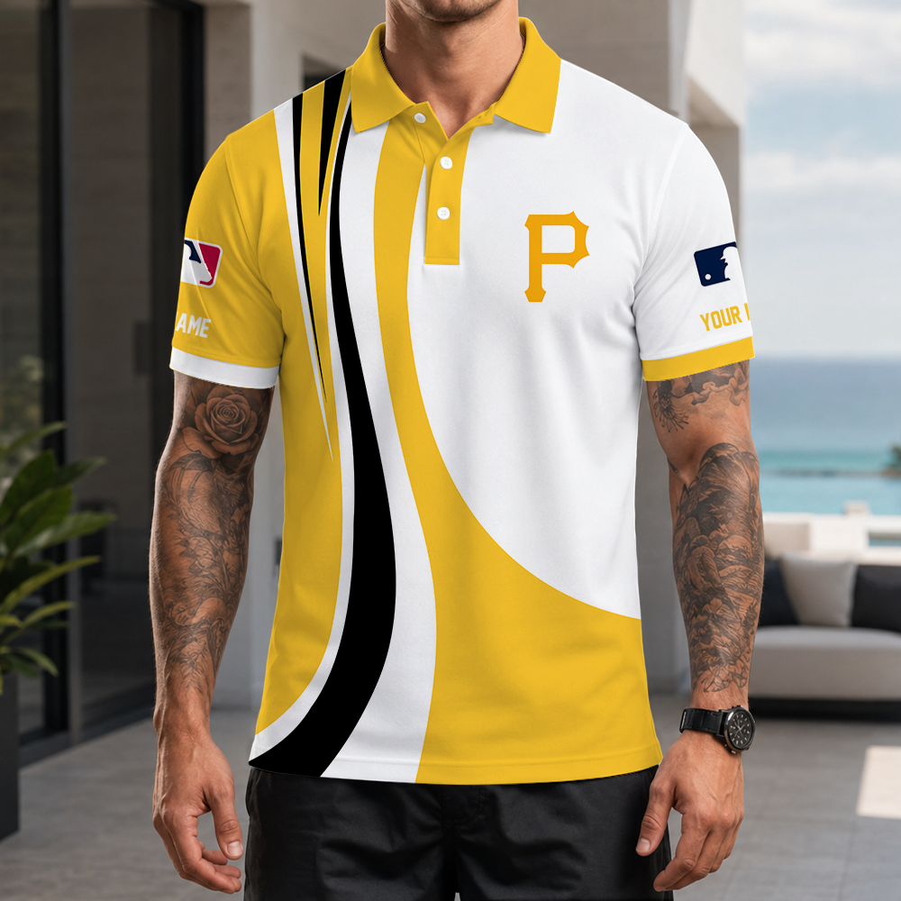 [FLASH SALE] NEW CUSTOMIZED MLB29 PHP PITTSBURGH PIRATES POLO SHIRT