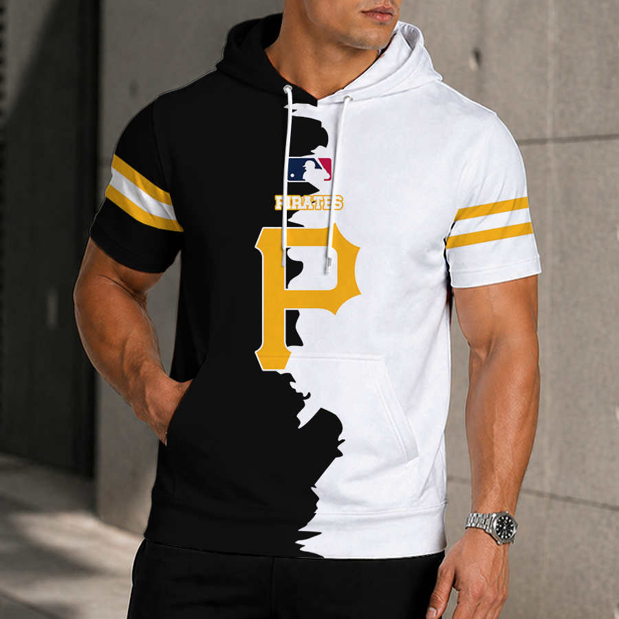 [FLASH SALE] NEW CUSTOMIZED MLB29 PHP PITTSBURGH PIRATES SHORT SLEEVE HOODIE