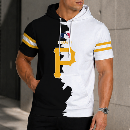 [FLASH SALE] NEW CUSTOMIZED MLB29 PHP PITTSBURGH PIRATES SHORT SLEEVE HOODIE