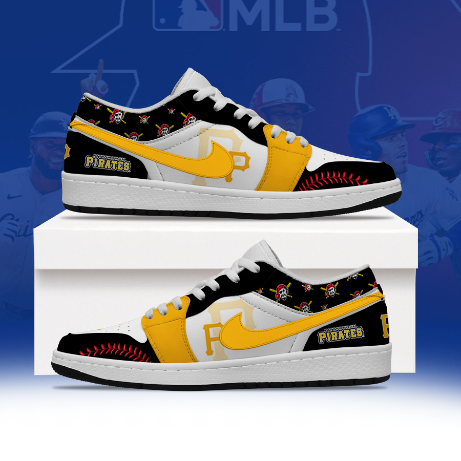 [FLASH SALE] NEW CUSTOMIZED MLB29 PHP PITTSBURGH PIRATES AIR JORDAN LOW SHOES