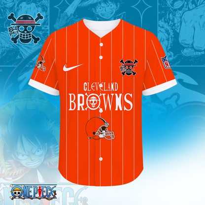 [SPECIAL OFFER] NEW CUSTOMIZED NFL29 CLB CLEVELAND BROWNS BASEBALL JERSEY
