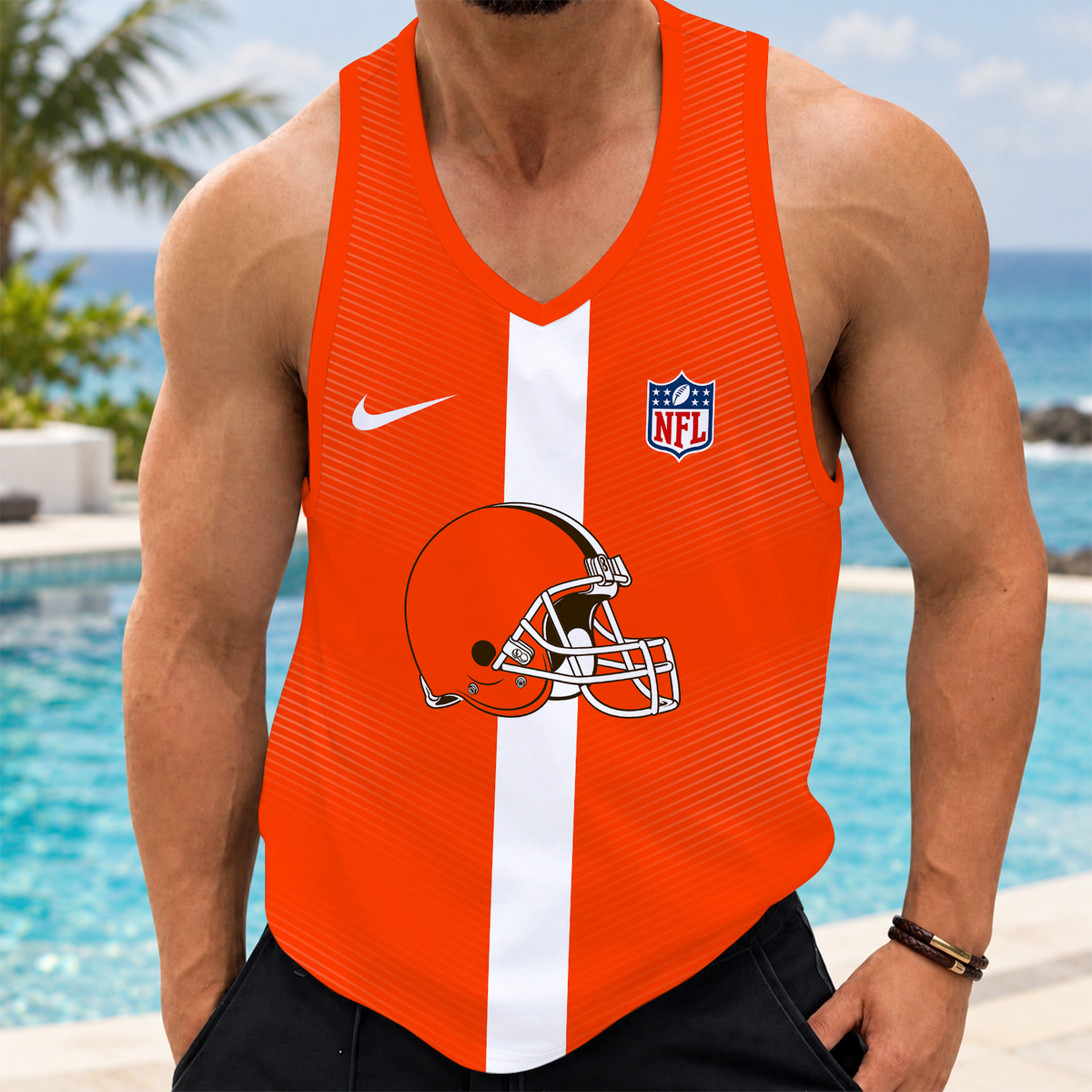 [SPECIAL OFFER] NEW CUSTOMIZED NFL29 CLB CLEVELAND BROWNS UNISEX TANK TOP