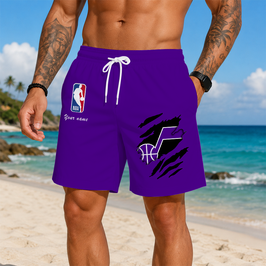 [HOT DEAL] NEW CUSTOMIZED NBA29 UJZ UTAH JAZZ SHORT PANTS