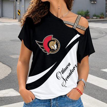 [SUPER SALE] NEW CUSTOMIZED NHL29 OSN OTTAWA SENATORS SHOULDER SHIRT