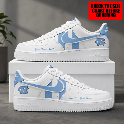 [FAN FAVORITE] NEW CUSTOMIZED NCAA CWS29 NTH NORTH CAROLINA TAR HEELS AF1 SHOES