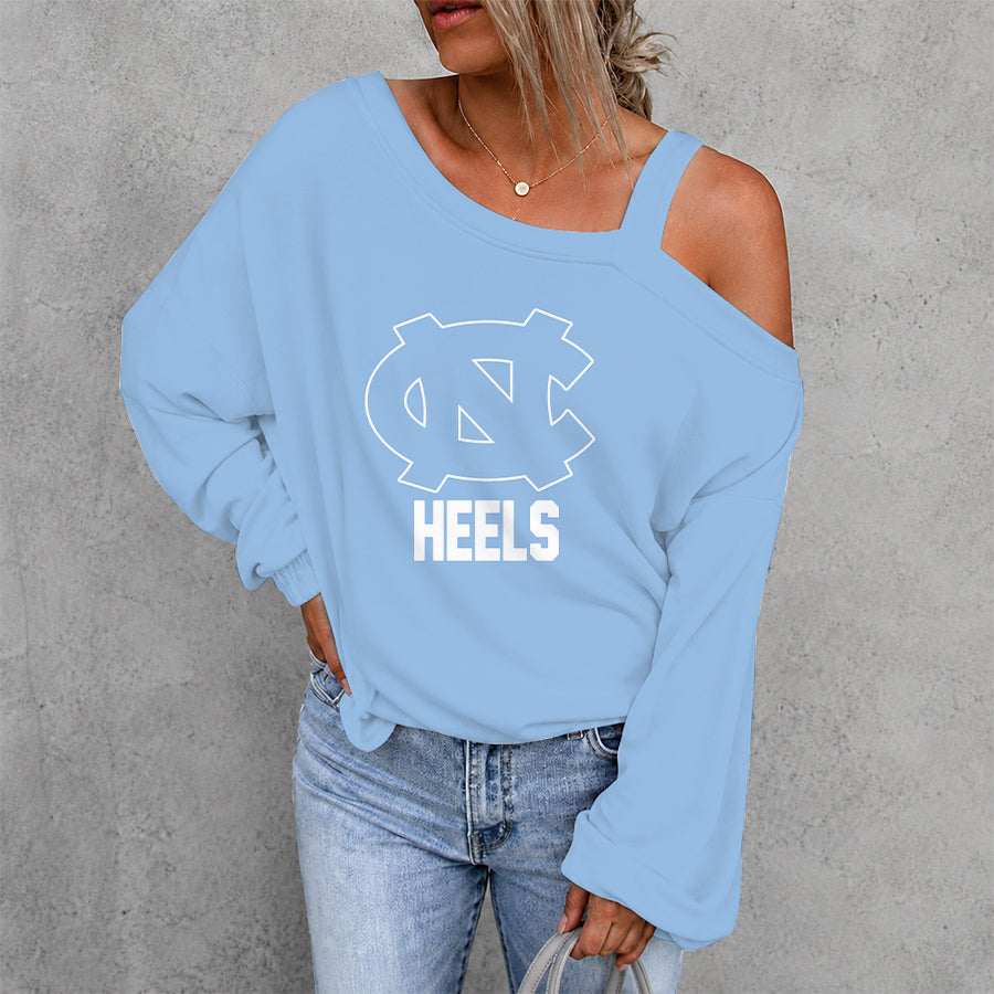 [FAN FAVORITE] NEW CUSTOMIZED NCAA CWS29 NTH NORTH CAROLINA TAR HEELS DROP SHOULDER SWEATSHIRT