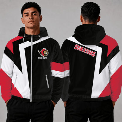 [SUPER SALE] NEW CUSTOMIZED NHL29 OSN OTTAWA SENATORS WINDBREAKER JACKET