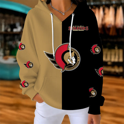 [SUPER SALE] NEW CUSTOMIZED NHL29 OSN OTTAWA SENATORS RIBBED HOODIE & SWEATSHIRT