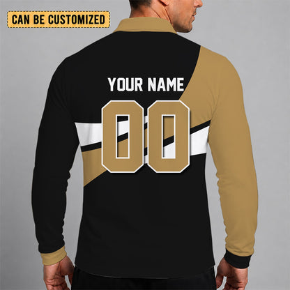 [SUPER SALE] NEW CUSTOMIZED NHL29 OSN OTTAWA SENATORS MEN LONG SLEEVE POLO