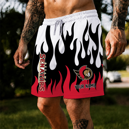 [SUPER SALE] NEW CUSTOMIZED NHL29 OSN OTTAWA SENATORS SHORT PANTS