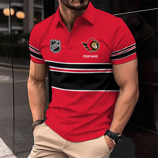 [SUPER SALE] NEW CUSTOMIZED NHL29 OSN OTTAWA SENATORS POLO SHIRT