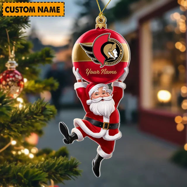 [SUPER SALE] NEW CUSTOMIZED NHL29 OSN OTTAWA SENATORS CHRISTMAS ACRYLIC ORNAMENT