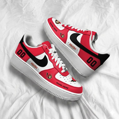 [SUPER SALE] NEW CUSTOMIZED NHL29 OSN OTTAWA SENATORS AF1 SHOES