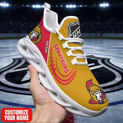 [SUPER SALE] NEW CUSTOMIZED NHL29 OSN OT SENATORS PREMIUM CLUNKY SNEAKERS