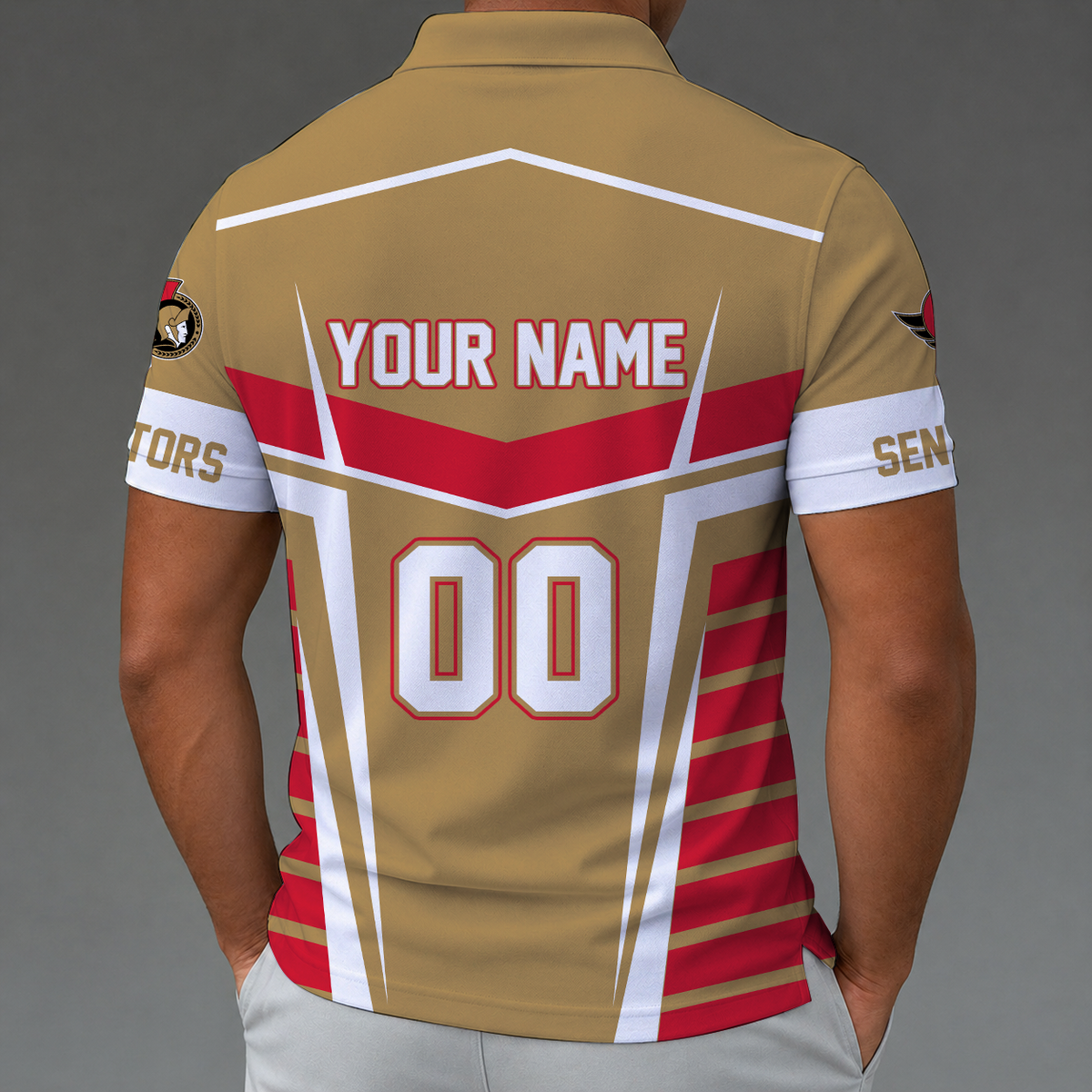 [SUPER SALE] NEW CUSTOMIZED NHL29 OSN OTTAWA SENATORS POLO SHIRT