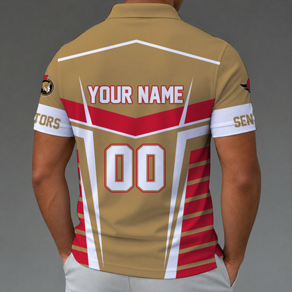 [SUPER SALE] NEW CUSTOMIZED NHL29 OSN OTTAWA SENATORS POLO SHIRT