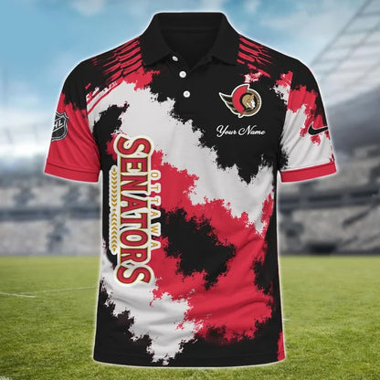 [SUPER SALE] NEW CUSTOMIZED NHL29 OSN OTTAWA SENATORS POLO SHIRT