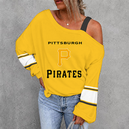 [FLASH SALE] NEW CUSTOMIZED MLB29 PHP PITTSBURGH PIRATES DROP SHOULDER SWEATSHIRT
