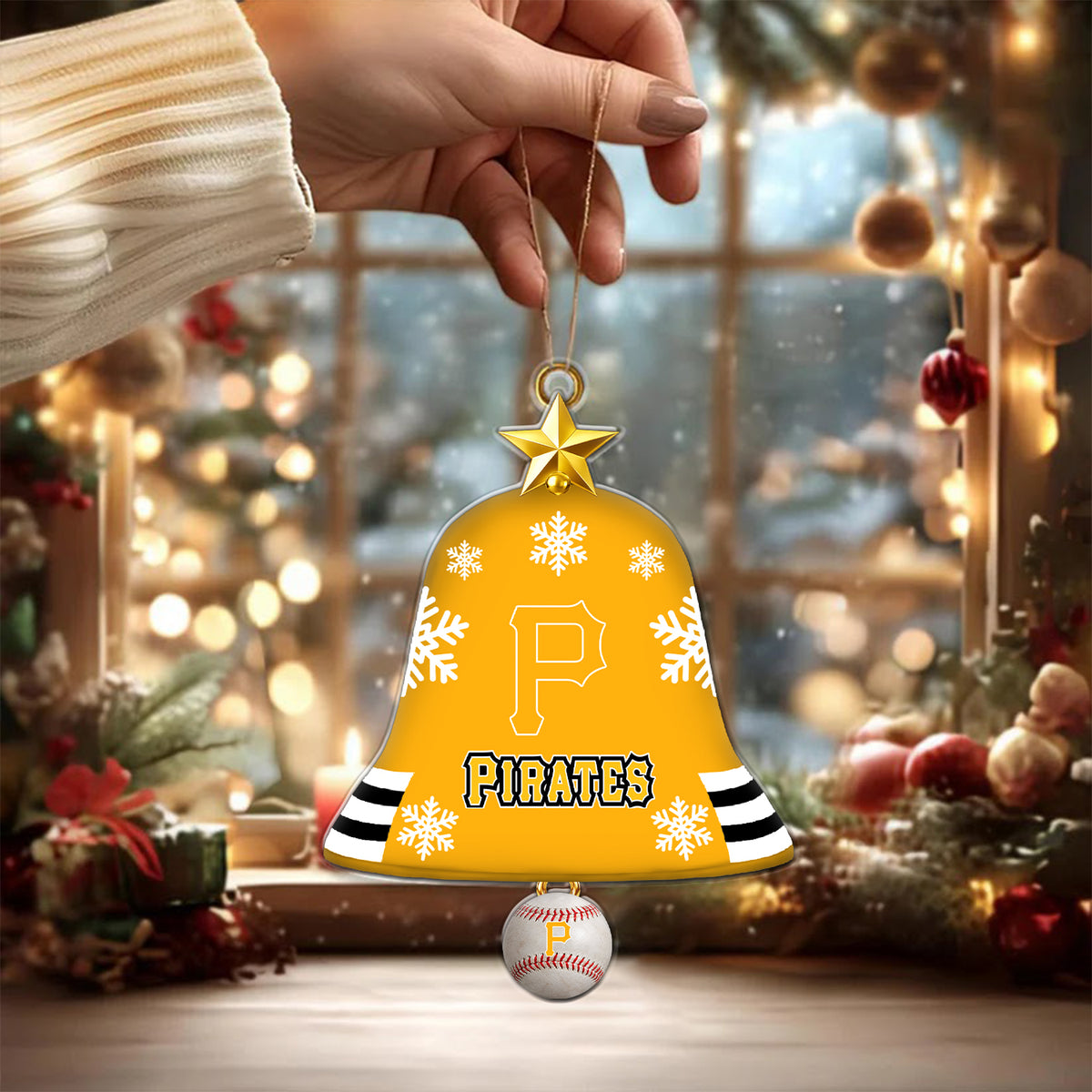[FLASH SALE] NEW CUSTOMIZED MLB29 PHP PITTSBURGH PIRATES CHRISTMAS ACRYLIC ORNAMENT