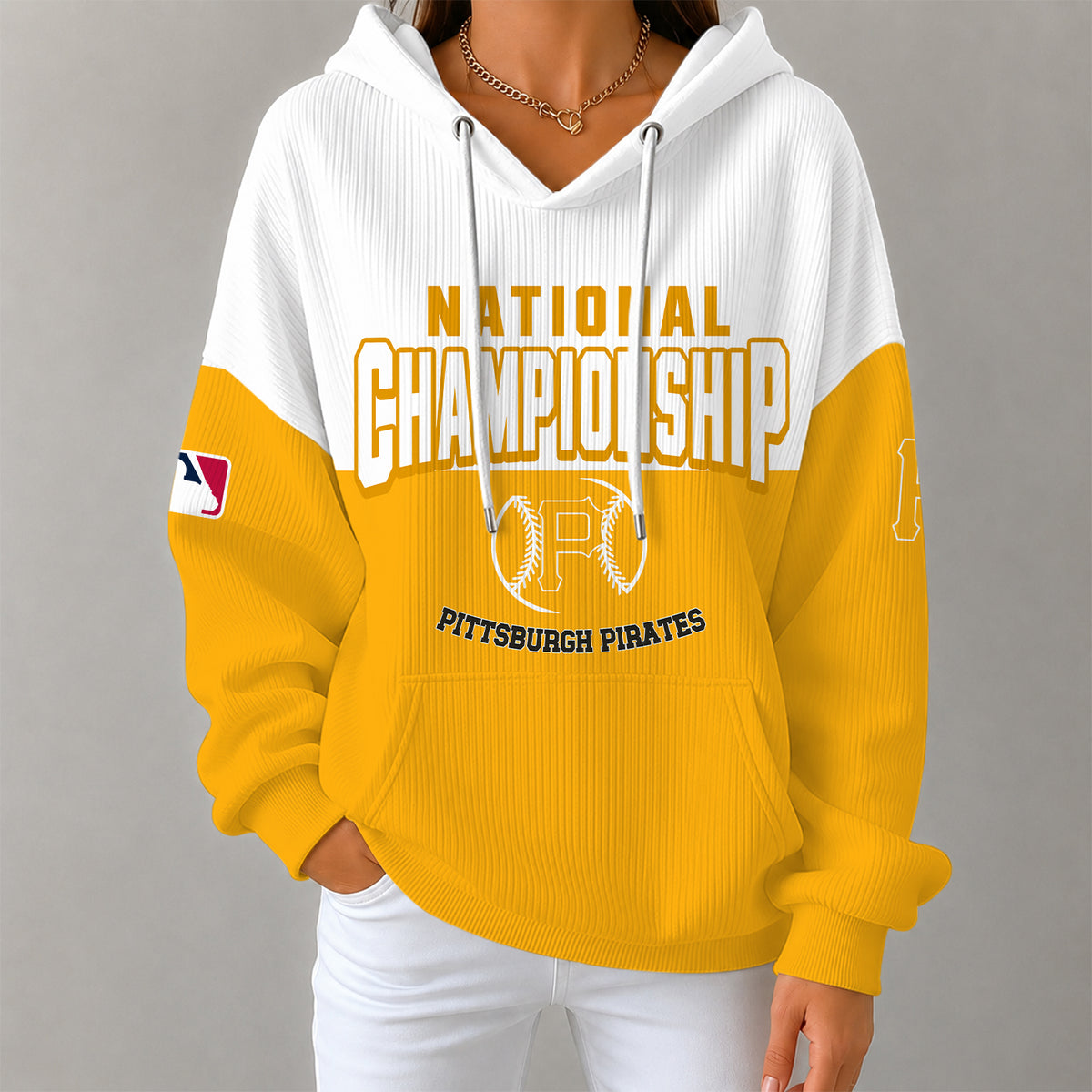 [FLASH SALE] NEW CUSTOMIZED MLB29 PHP PITTSBURGH PIRATES RIBBED HOODIE & SWEATSHIRT