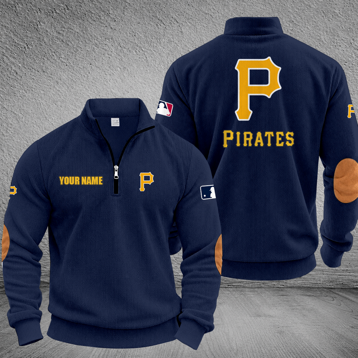 [FLASH SALE] NEW CUSTOMIZED MLB29 PHP PITTSBURGH PIRATES MULTICOLOR STRIPED QUATER ZIP SWEATSHIRT