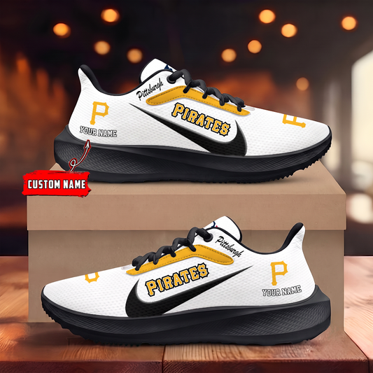 [FLASH SALE] NEW CUSTOMIZED MLB29 PHP PITTSBURGH PIRATES ROAD RUNNING SHOES