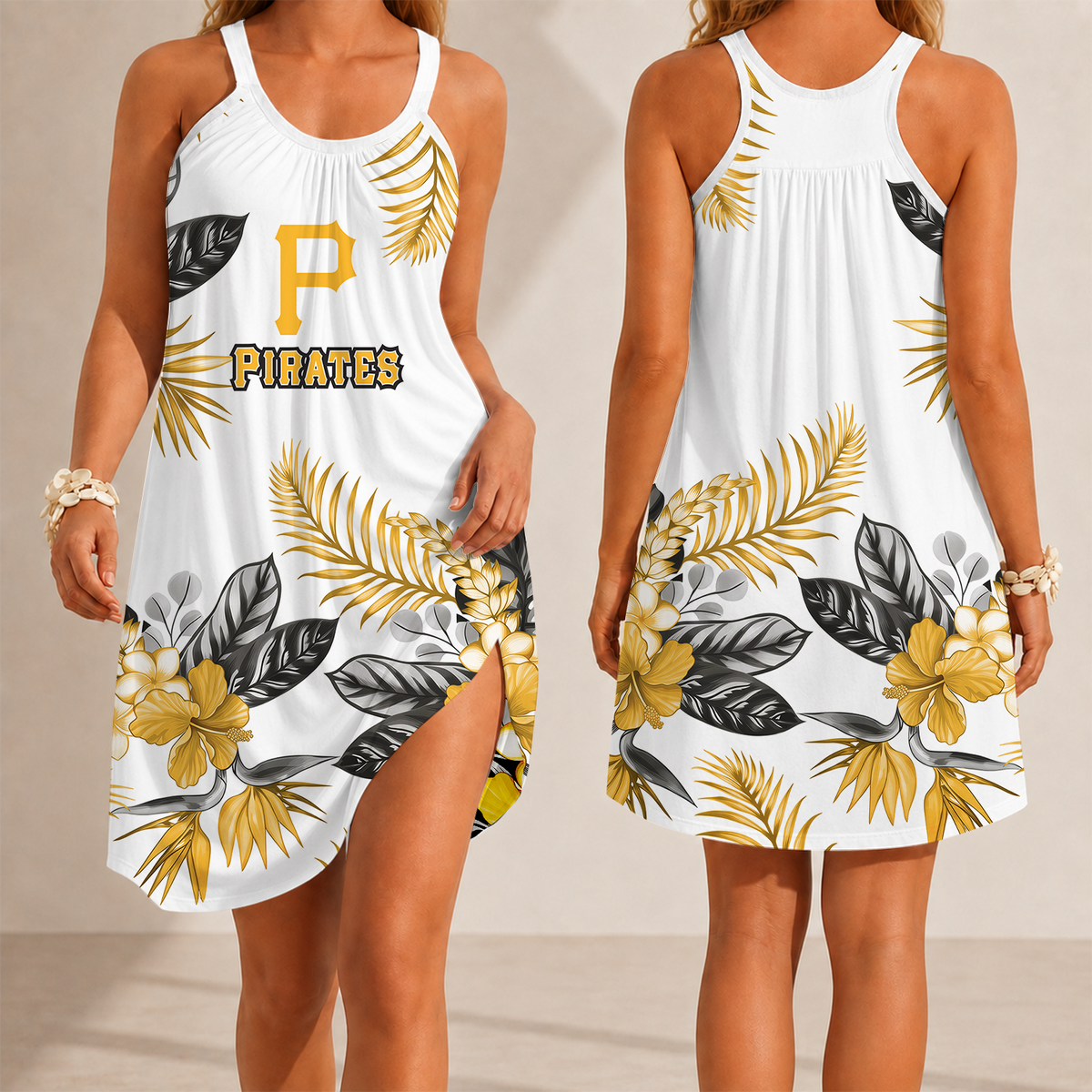 [FLASH SALE] NEW CUSTOMIZED MLB29 PHP PITTSBURGH PIRATES CAMISOLE DRESS